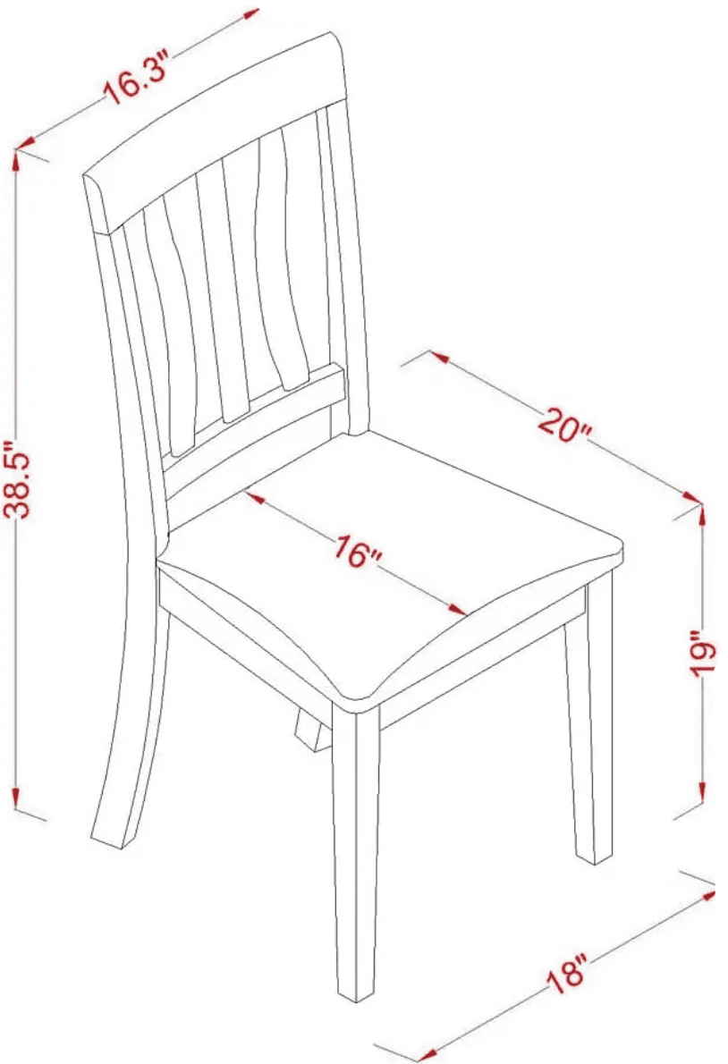 Solid Wood Dining Table With 6 Chairs