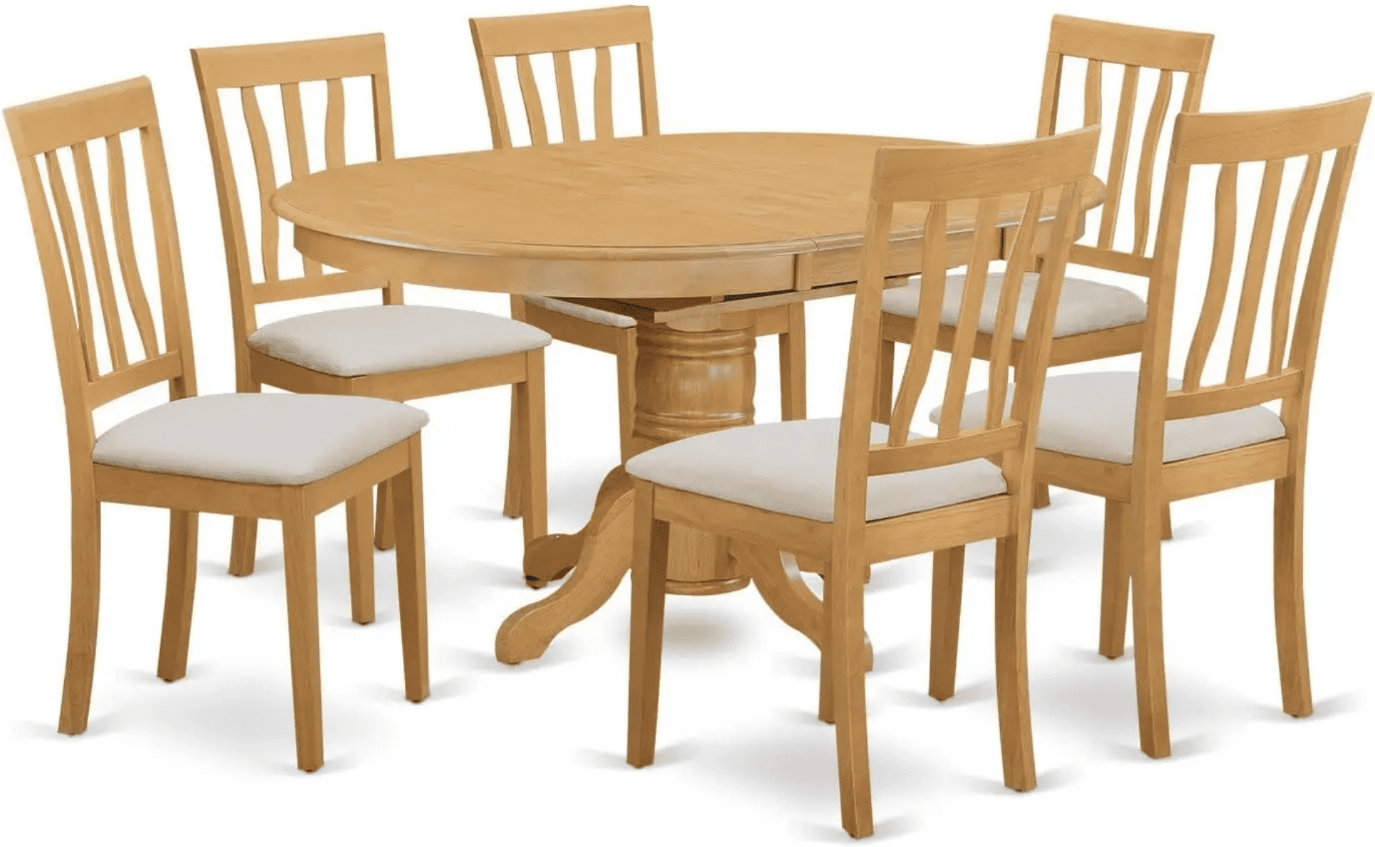 Solid Wood Dining Table With 6 Chairs