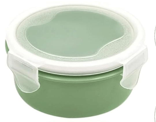 plastic under 8 oz green bowl food storage