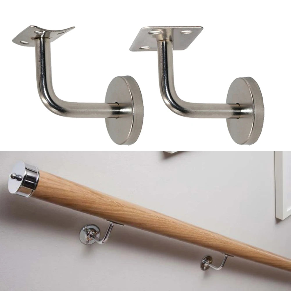 modern bracket for wood round handrail