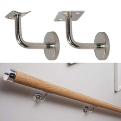 modern bracket for wood round handrail